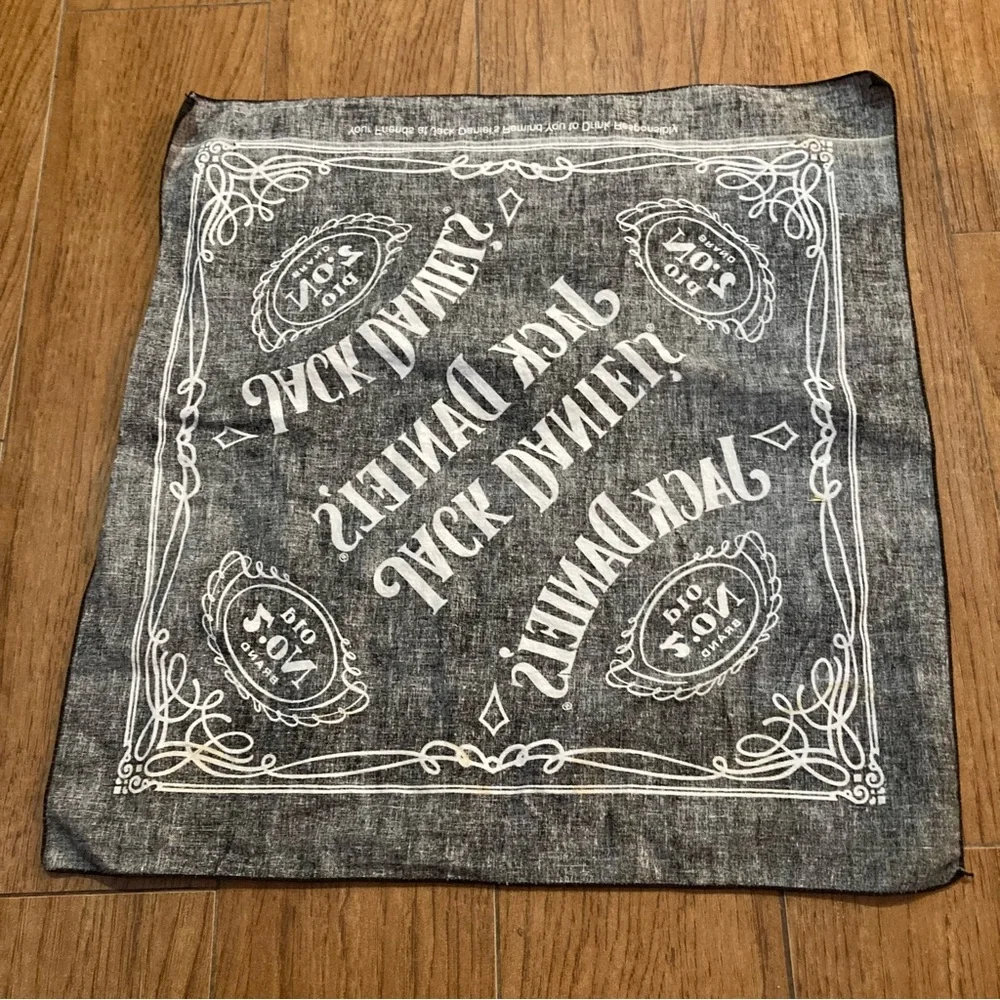 Jack Daniels Old No. 7 21” Black Handkerchief Bandana